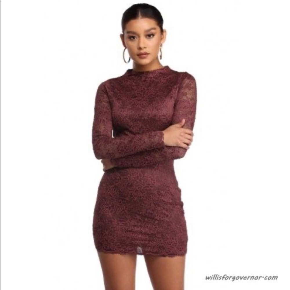Windsor Burgundy Lace Dress